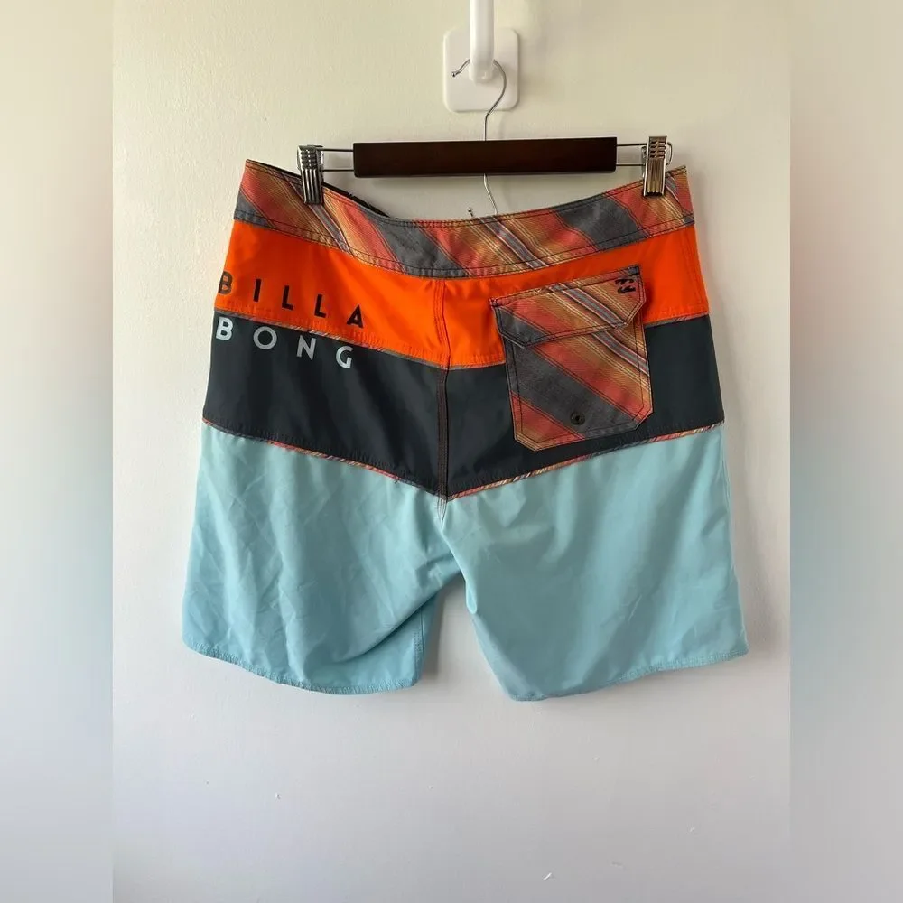 BILLABONG MENS TRIBONG X BOARDSHORTS BLUE, BLUE PERFORMANCE